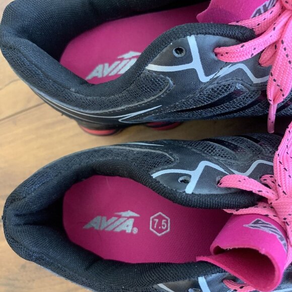 Womens Avia 7.5 Shock Absorbing Athletic Sneaker Shoe Kidcore Black Pink Shox - Picture 8 of 8